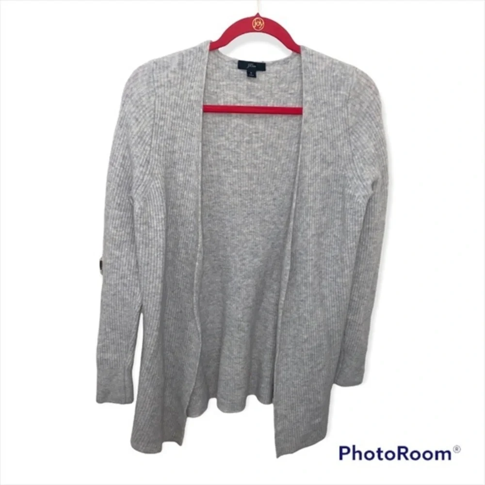 J.Crew Merino Wool Blend Ribbed Cardigan